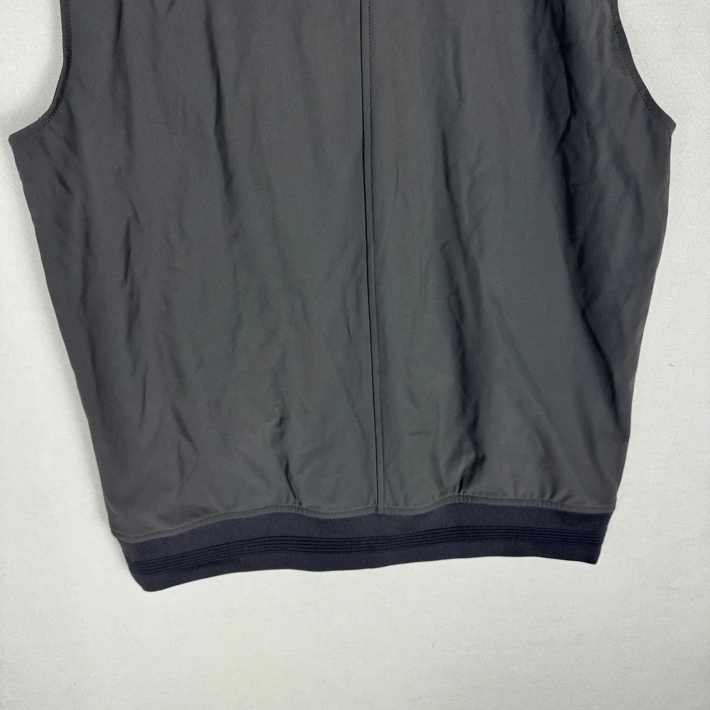 Alfani Alfatech Bomber Vest‎ Mens M Ebony Grey Full Zip Stretch 100187752MN